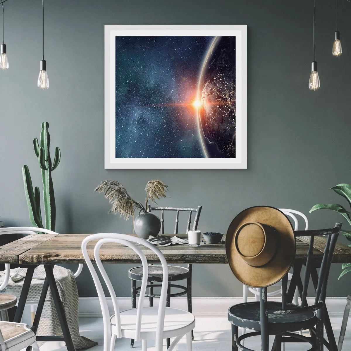 Poster in einem weißen Rahmen - In einer neuen Perspektive - 40x40 cm