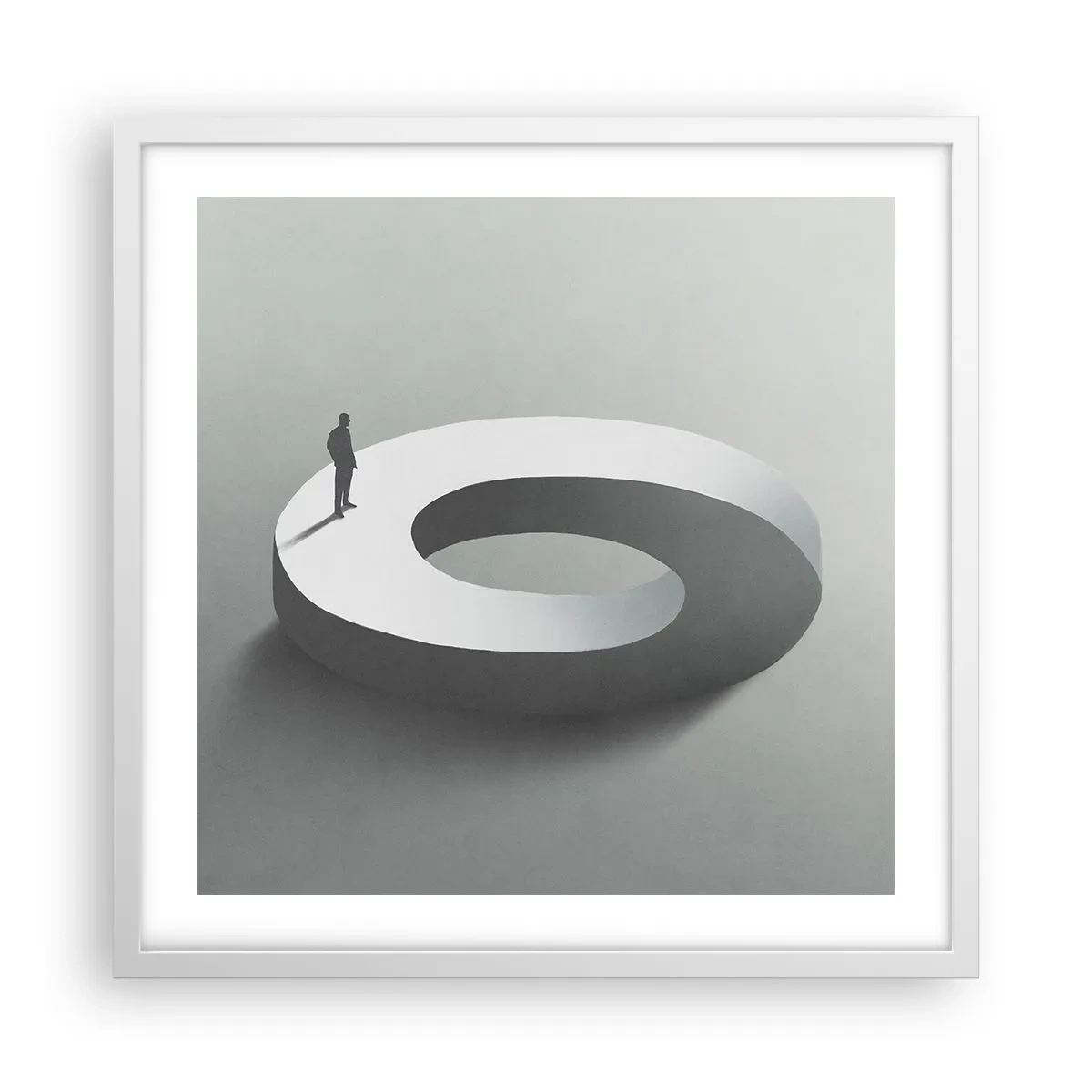 Poster in einem weißen Rahmen - Und wie soll man davon klug werden - 50x50 cm