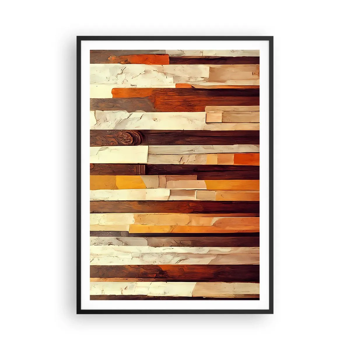 Poster in einem schwarzem Rahmen - Hymne der Waldbäume - 70x100 cm