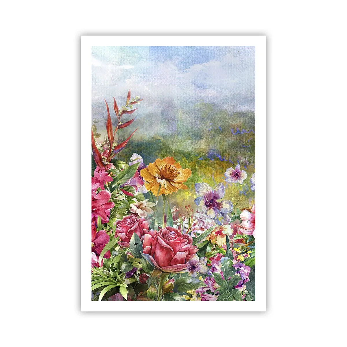 Poster - Ein Garten, der verrückt geworden ist - 61x91 cm