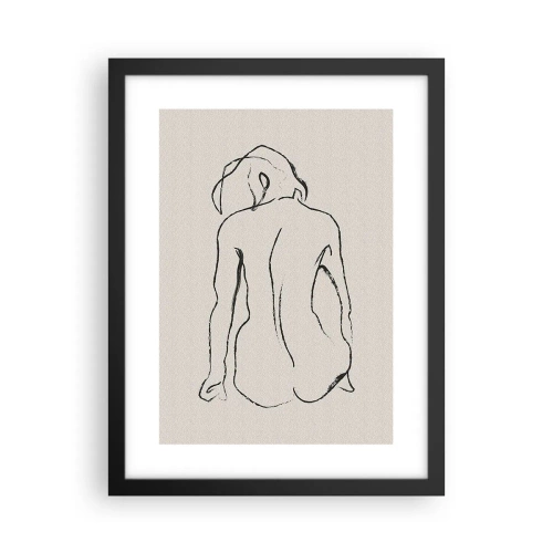 Poster in einem schwarzem Rahmen - Mädchenakt - 30x40 cm