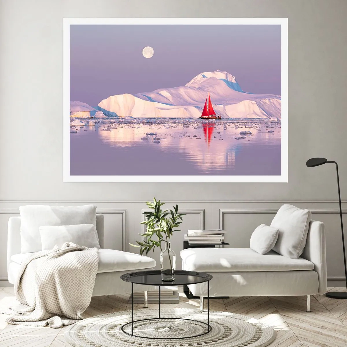 Poster - Die Hitze des Segels, die Kälte des Eises - 70x50 cm