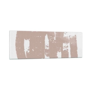 Glasbild - Bild auf glas - Abstraktion in zartem Rosa - 90x30 cm