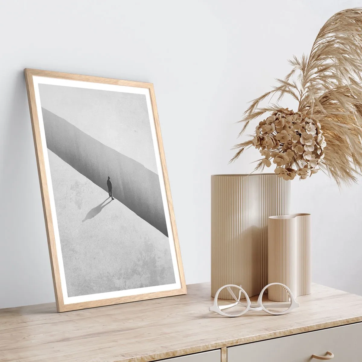 Poster in einem Rahmen aus heller Eiche - Klares Ziel - 70x100 cm