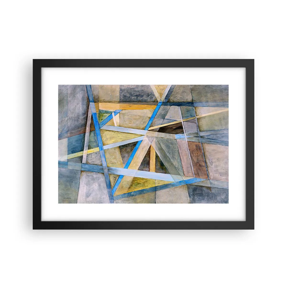 Poster in einem schwarzem Rahmen - Gerade oder diagonal? - 40x30 cm