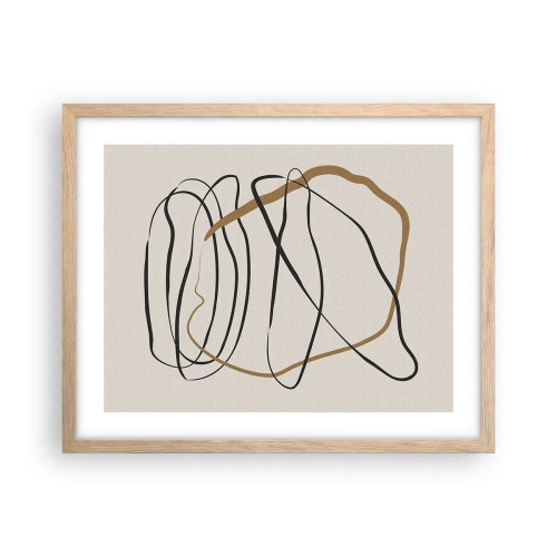 Poster in einem Rahmen aus heller Eiche - Komposition – Looptanz - 50x40 cm