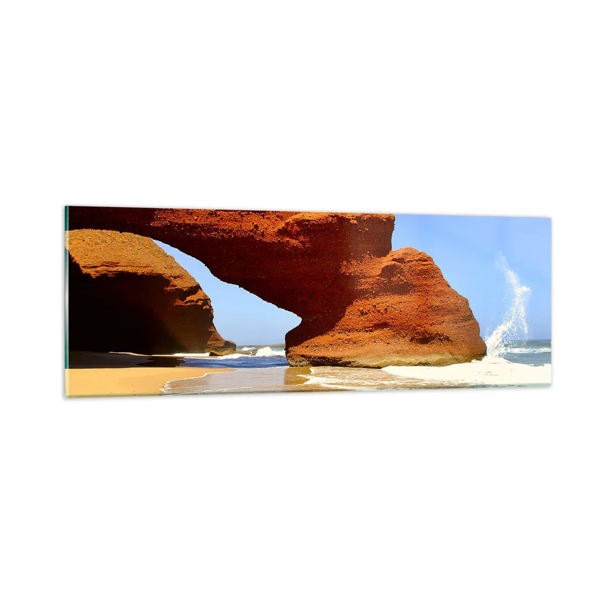 Glasbild - Bild auf glas - Wasser und Wind seit Tausenden von Jahren - 90x30 cm