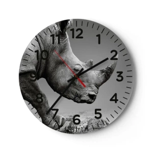 Wanduhr - Glasuhr - Unaufhaltsame Stärke - 30x30 cm