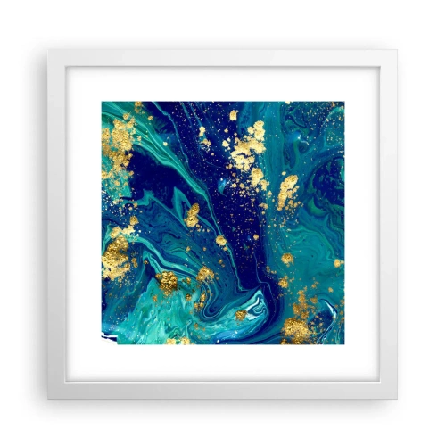 Poster in einem weißen Rahmen - Die Blütenblätter der Sonne - 30x30 cm