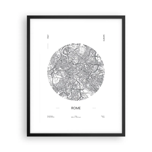 Poster in einem schwarzem Rahmen - Anatomie von Rom - 40x50 cm