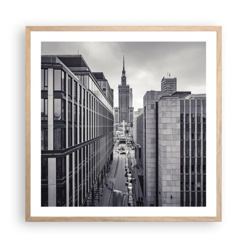 Poster in einem Rahmen aus heller Eiche - Warschauer Tal - 60x60 cm