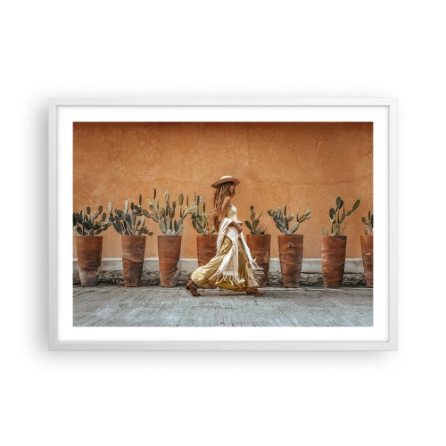 Poster in einem weißen Rahmen - Hippie-Stil - 70x50 cm