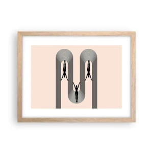 Poster in einem Rahmen aus heller Eiche - Verkehrt herum - 40x30 cm