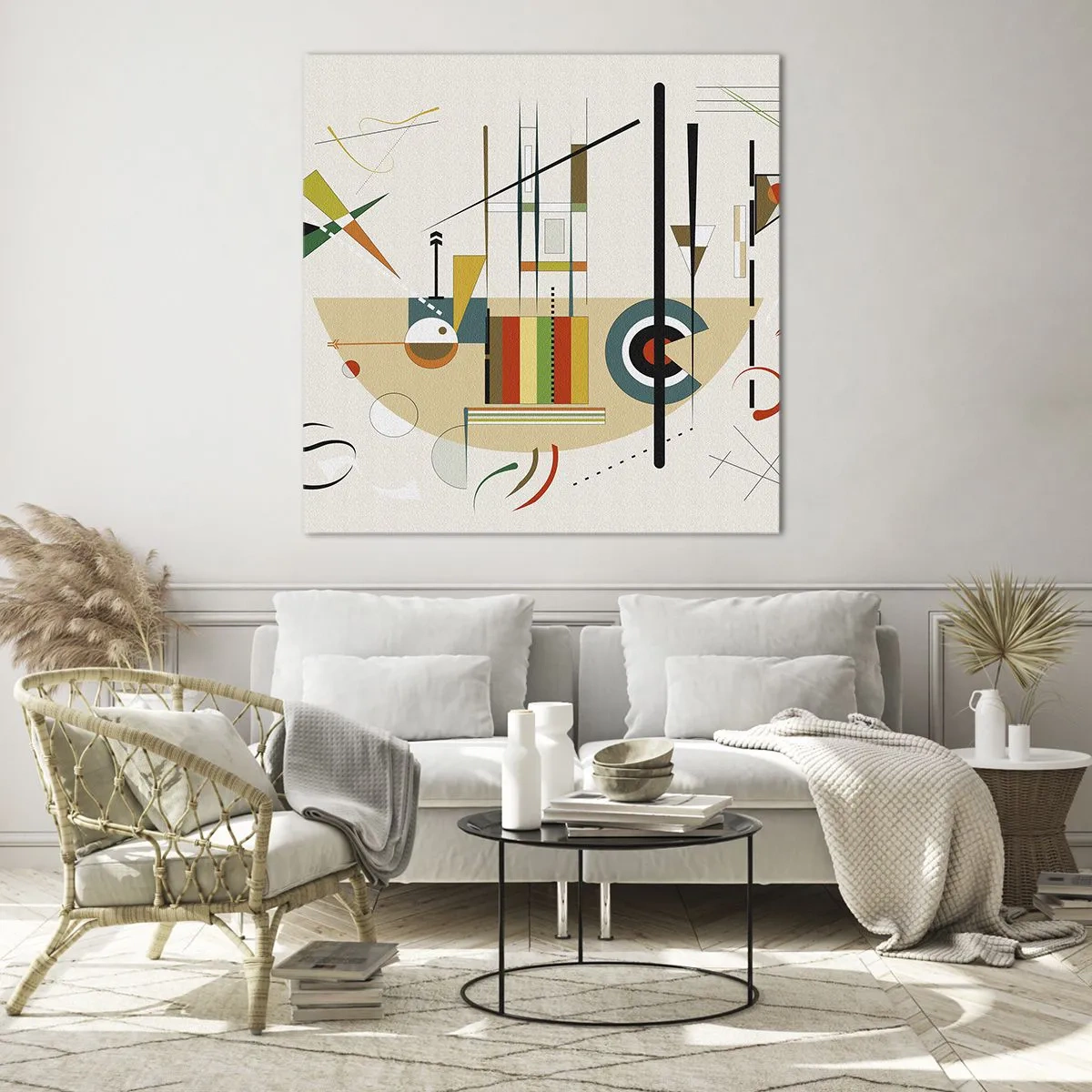 Glasbild - Bild auf glas - Und die Welt lacht - 70x70 cm