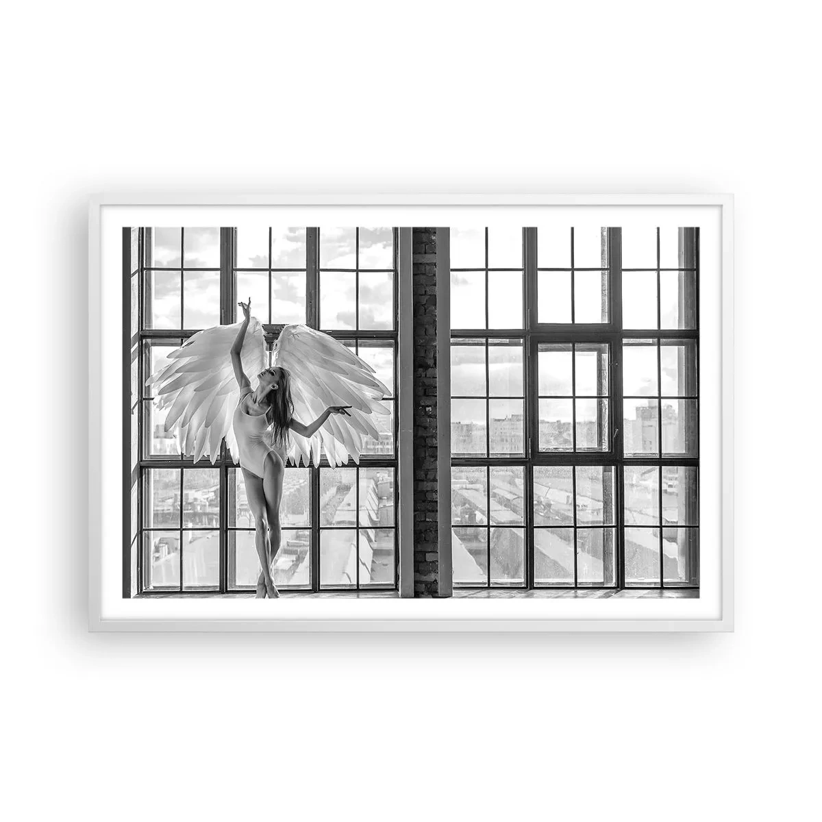 Poster in einem weißen Rahmen - Stadt der Engel? - 91x61 cm