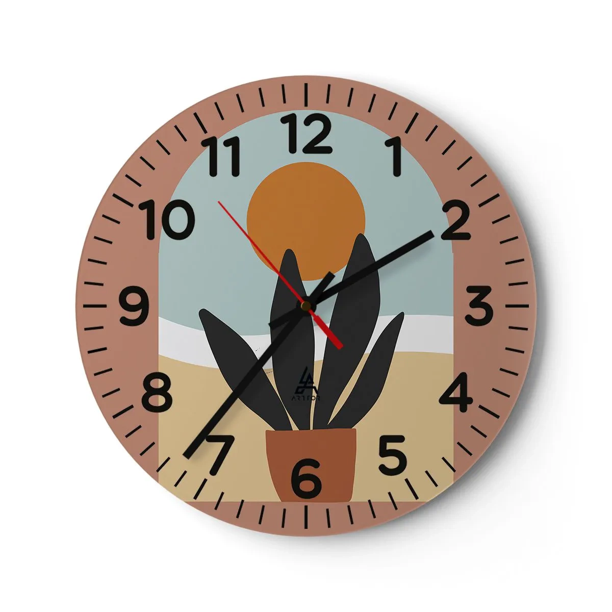 Wanduhr - Glasuhr - Kleine Freuden - 40x40 cm