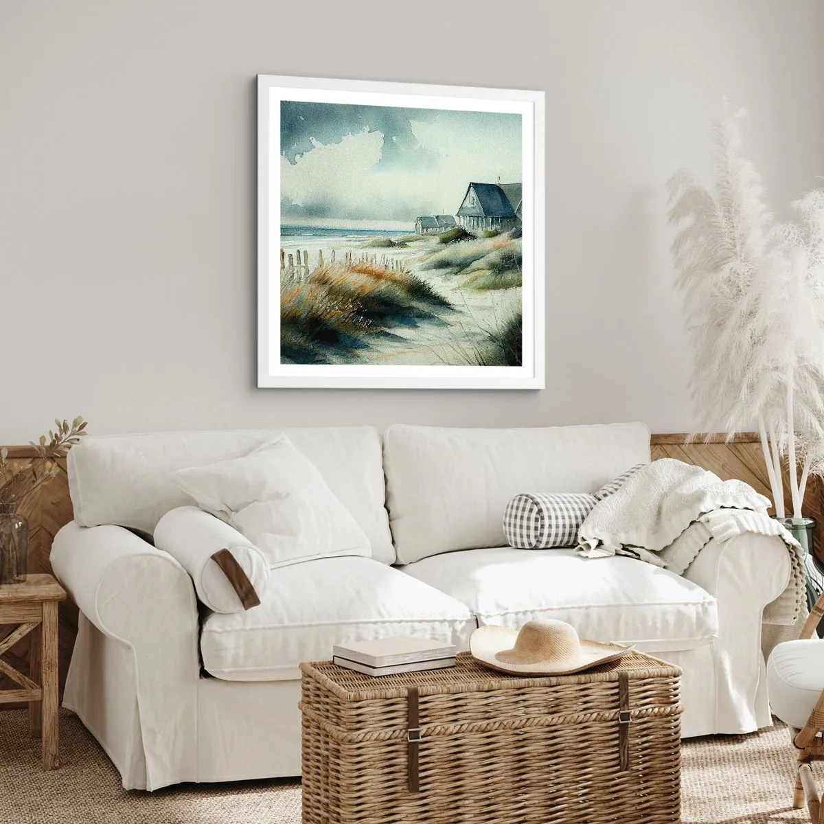 Poster in einem weißen Rahmen - Abseits vom Trubel - 50x50 cm