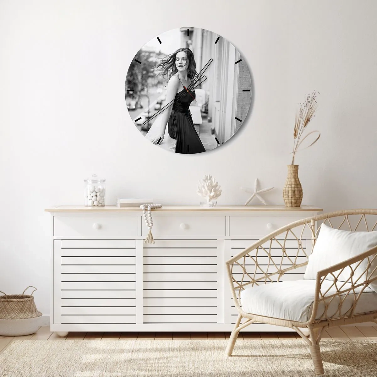 Wanduhr - Glasuhr - Bestimmt ein Pariser - 40x40 cm