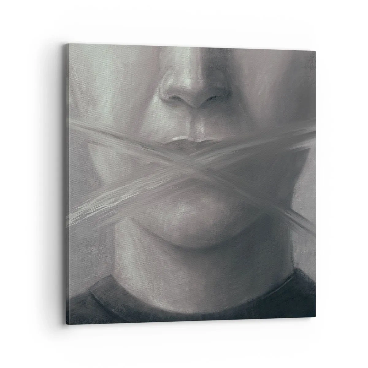 Bild auf Leinwand - Leinwandbild - Ohne ein Wort - 70x70 cm