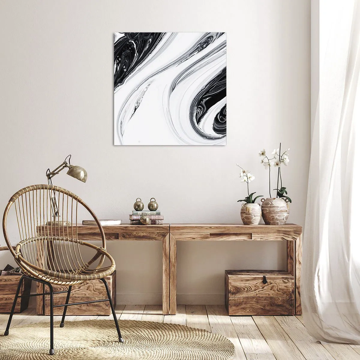 Bild auf Leinwand - Leinwandbild - Kombination aus Gegensätzen - 60x60 cm