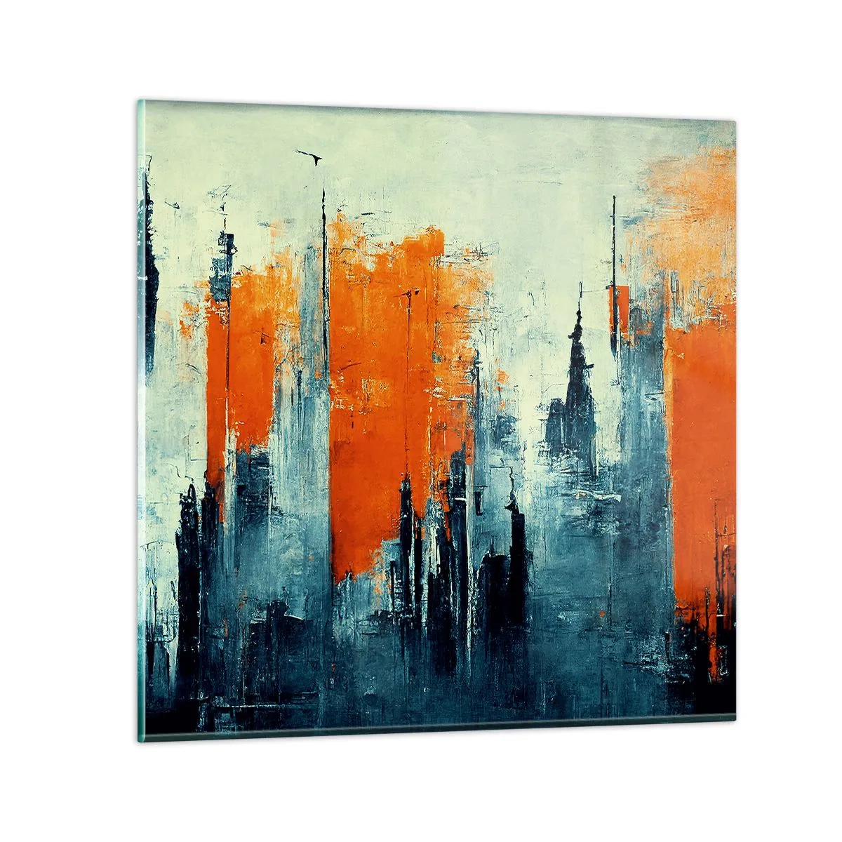 Glasbild - Bild auf glas - Moderne Landschaft - 60x60 cm