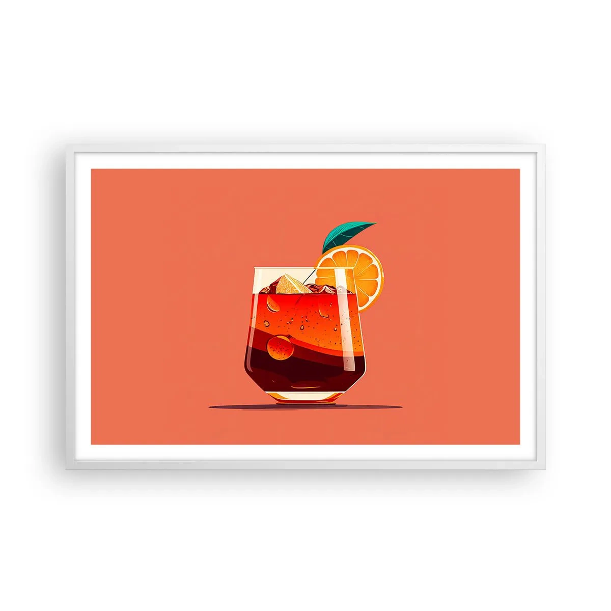 Poster in einem weißen Rahmen - Sommerliche Erfrischung - 91x61 cm