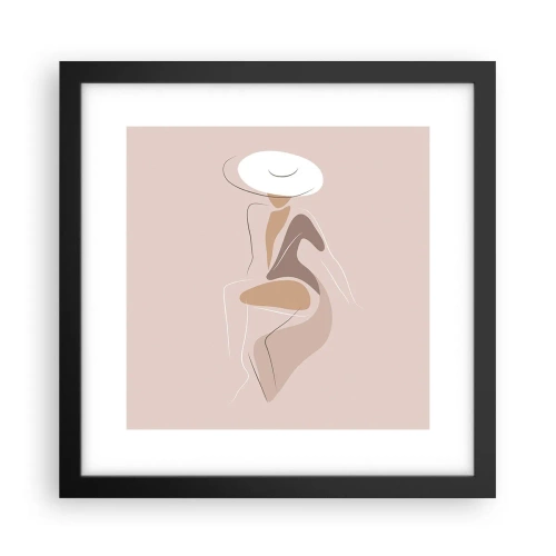 Poster in einem schwarzem Rahmen - Eine Dame sein - 30x30 cm