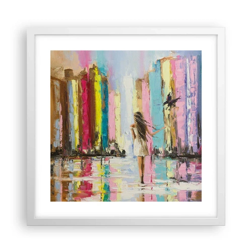 Poster in einem weißen Rahmen - Folge mir - 40x40 cm