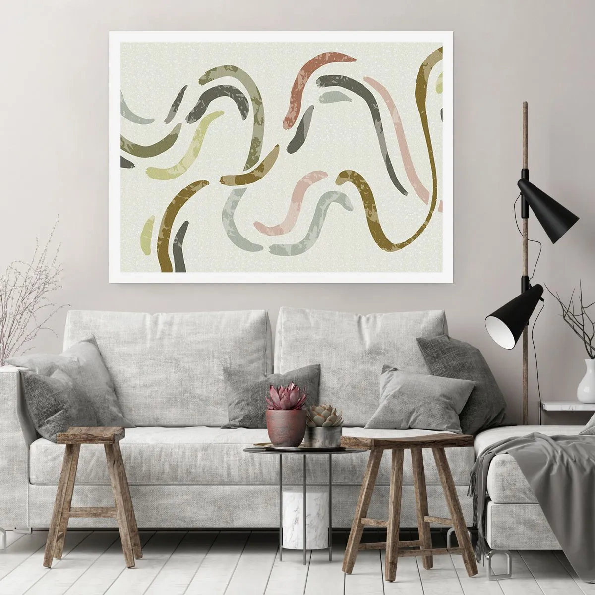 Poster - Fröhlicher Tanz der Abstraktion - 91x61 cm