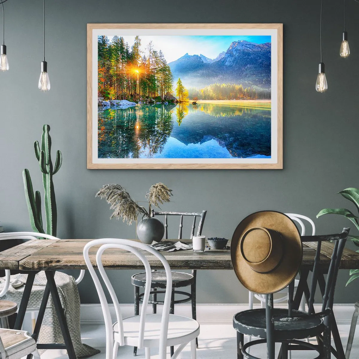 Poster in einem Rahmen aus heller Eiche - Majestät und Süße - 40x30 cm