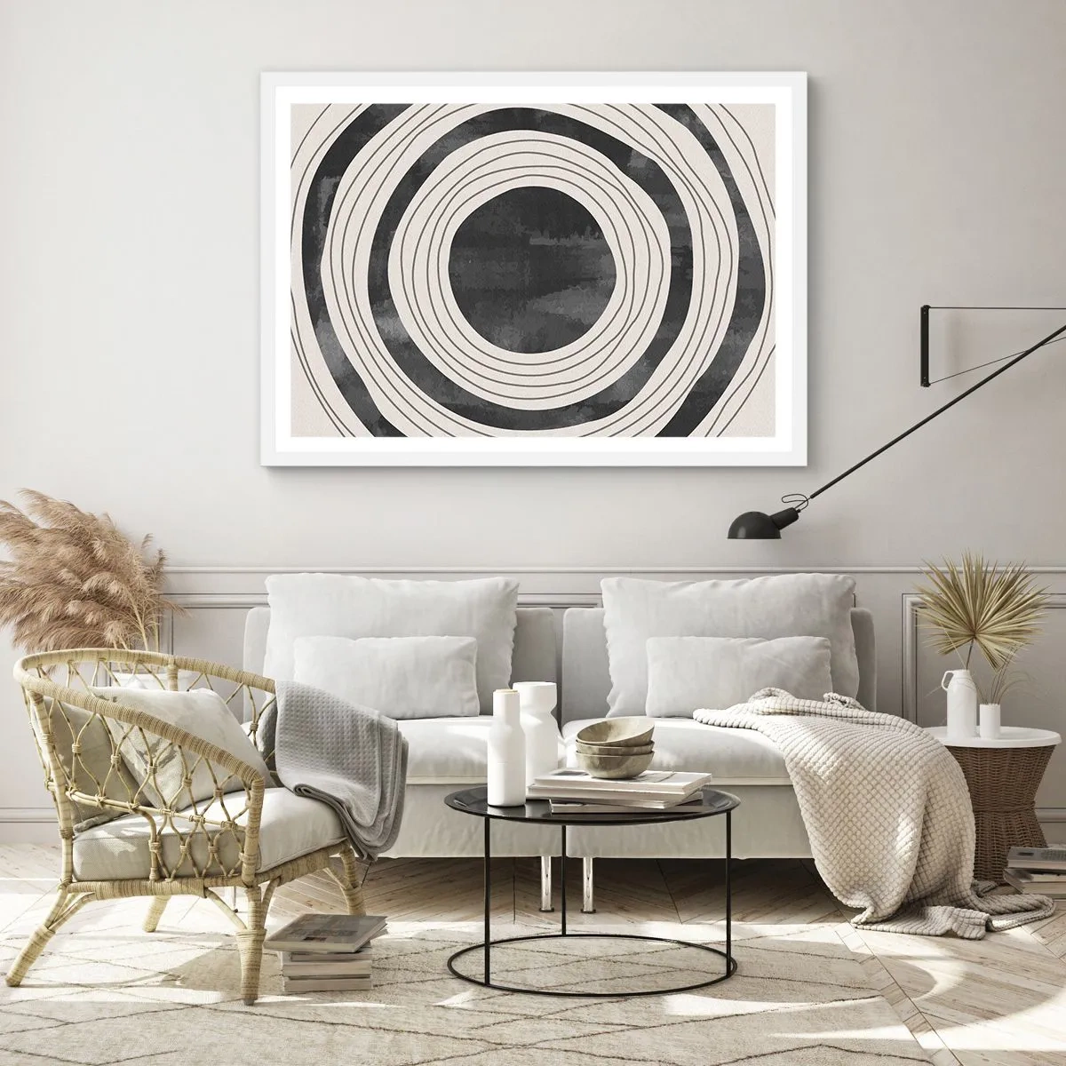 Poster in einem weißen Rahmen - Auf den Punkt gebracht - 70x50 cm