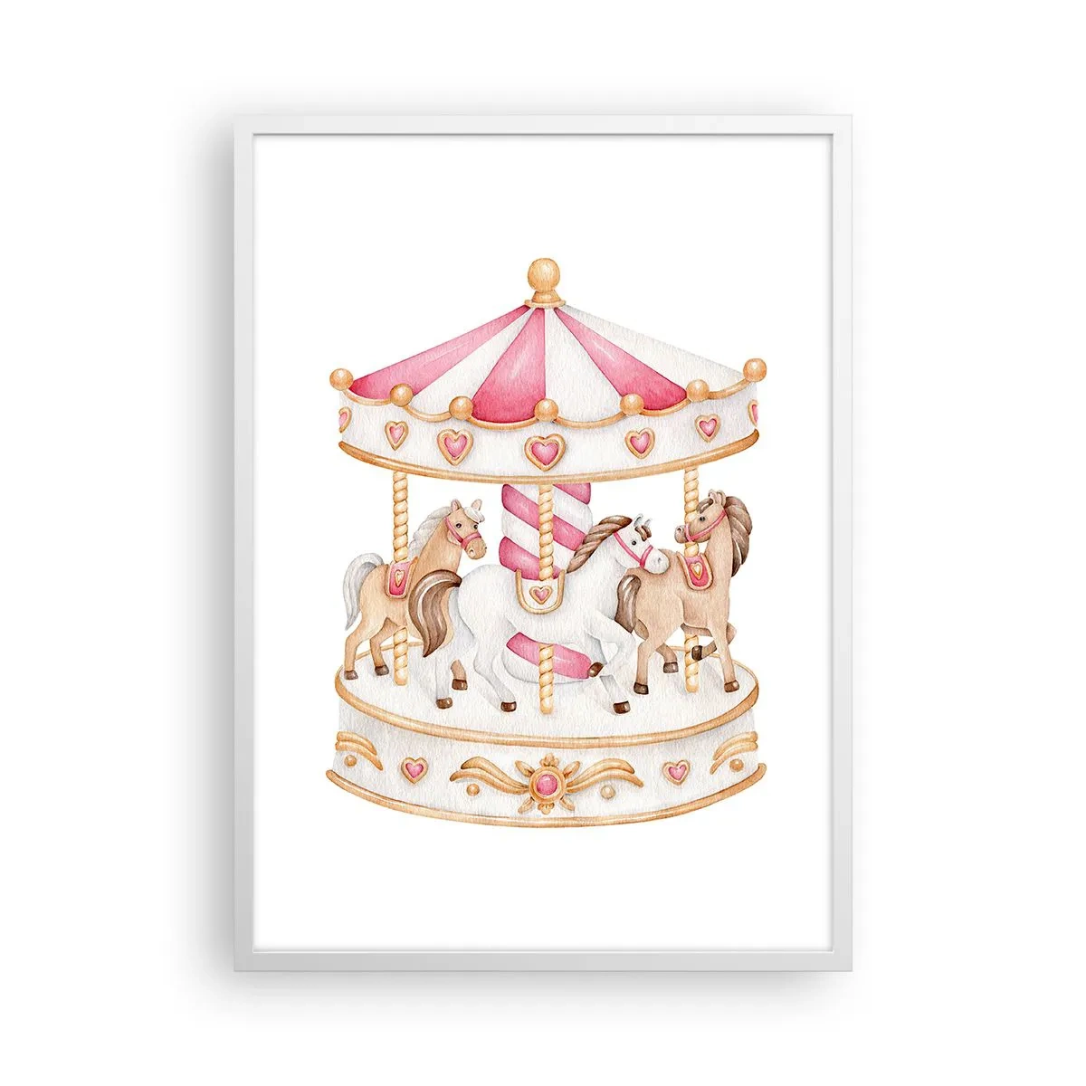 Poster in einem weißen Rahmen - Süße Welt der Kindheit - 50x70 cm