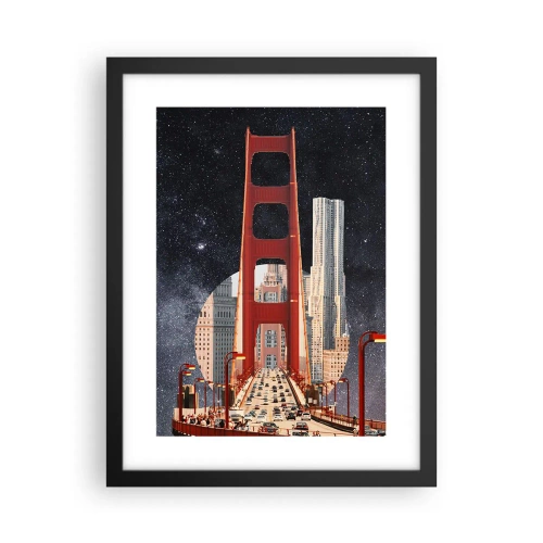 Poster in einem schwarzem Rahmen - Immer im Mittelpunkt - 30x40 cm