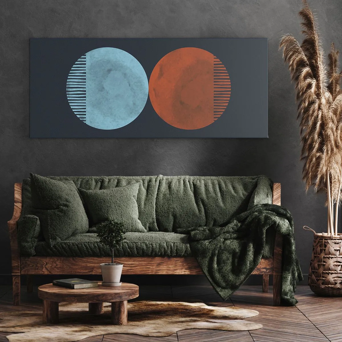 Bild auf Leinwand - Leinwandbild - Nur Geometrie? - 100x40 cm