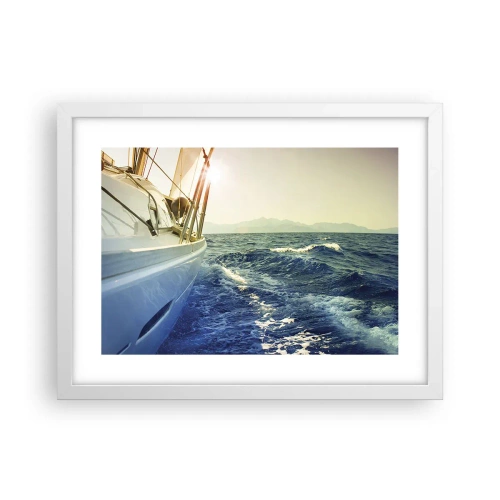 Poster in einem weißen Rahmen - Auf ins Abenteuer - 40x30 cm