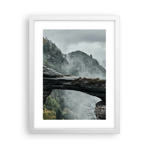 Poster in einem weißen Rahmen - Abenteuer beginnt gleich - 30x40 cm