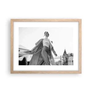 Poster in einem Rahmen aus heller Eiche - Gehst du mit mir? - 40x30 cm