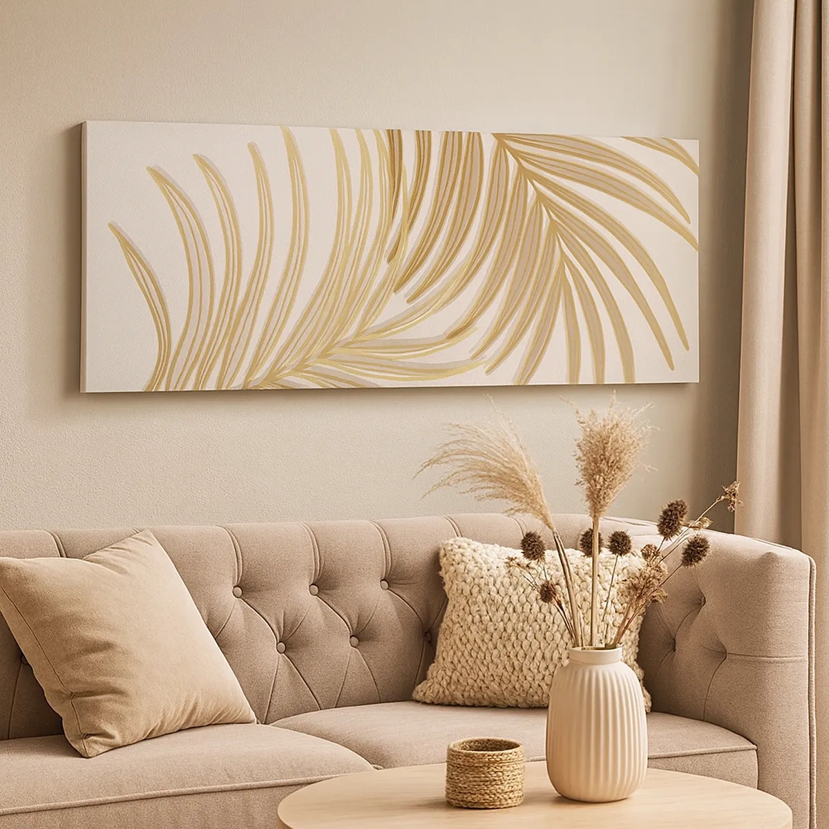 Bild auf Leinwand - Leinwandbild - Goldene Palme! - 30x30 cm