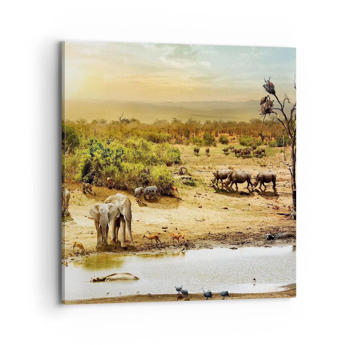 Bild auf Leinwand - Leinwandbild - Ein Fluss floss aus Eden ... - 70x70 cm