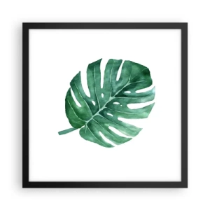 Poster in einem schwarzem Rahmen - Grünes Konzept - 40x40 cm