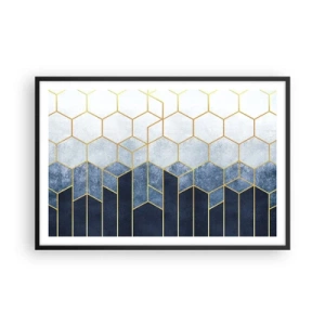 Poster in einem schwarzem Rahmen - Komposition im synkopischen Rhythmus - 91x61 cm