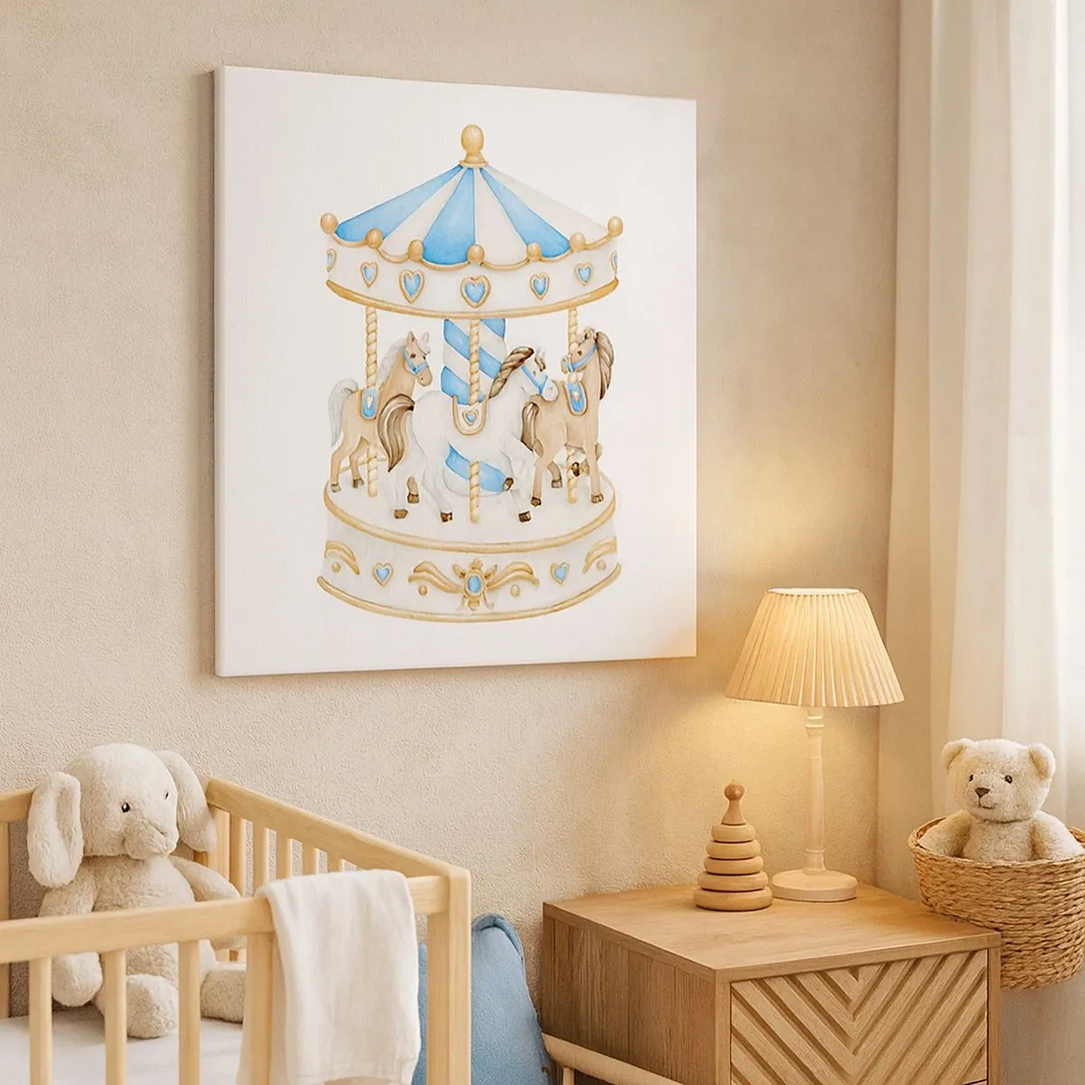 Bild auf Leinwand - Leinwandbild - Süße Kindheit - 30x30 cm