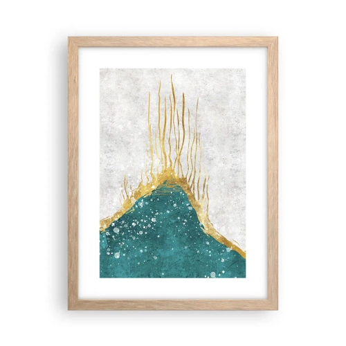 Poster in einem Rahmen aus heller Eiche - Goldene Flut - 30x40 cm