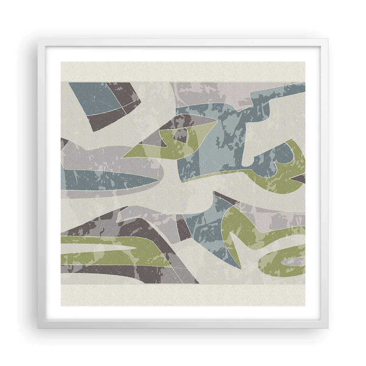 Poster in einem weißen Rahmen - Komposition hinter dem Glas - 60x60 cm