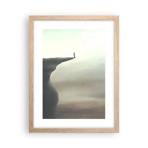 Poster in einem Rahmen aus heller Eiche - Nach oben, natürlich! - 30x40 cm