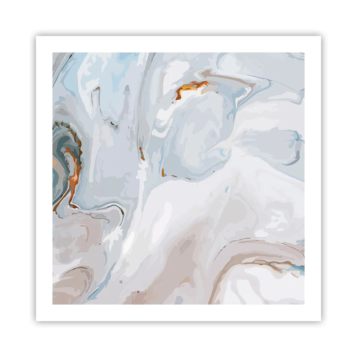 Poster - Das Weiß wird erhoben - 60x60 cm