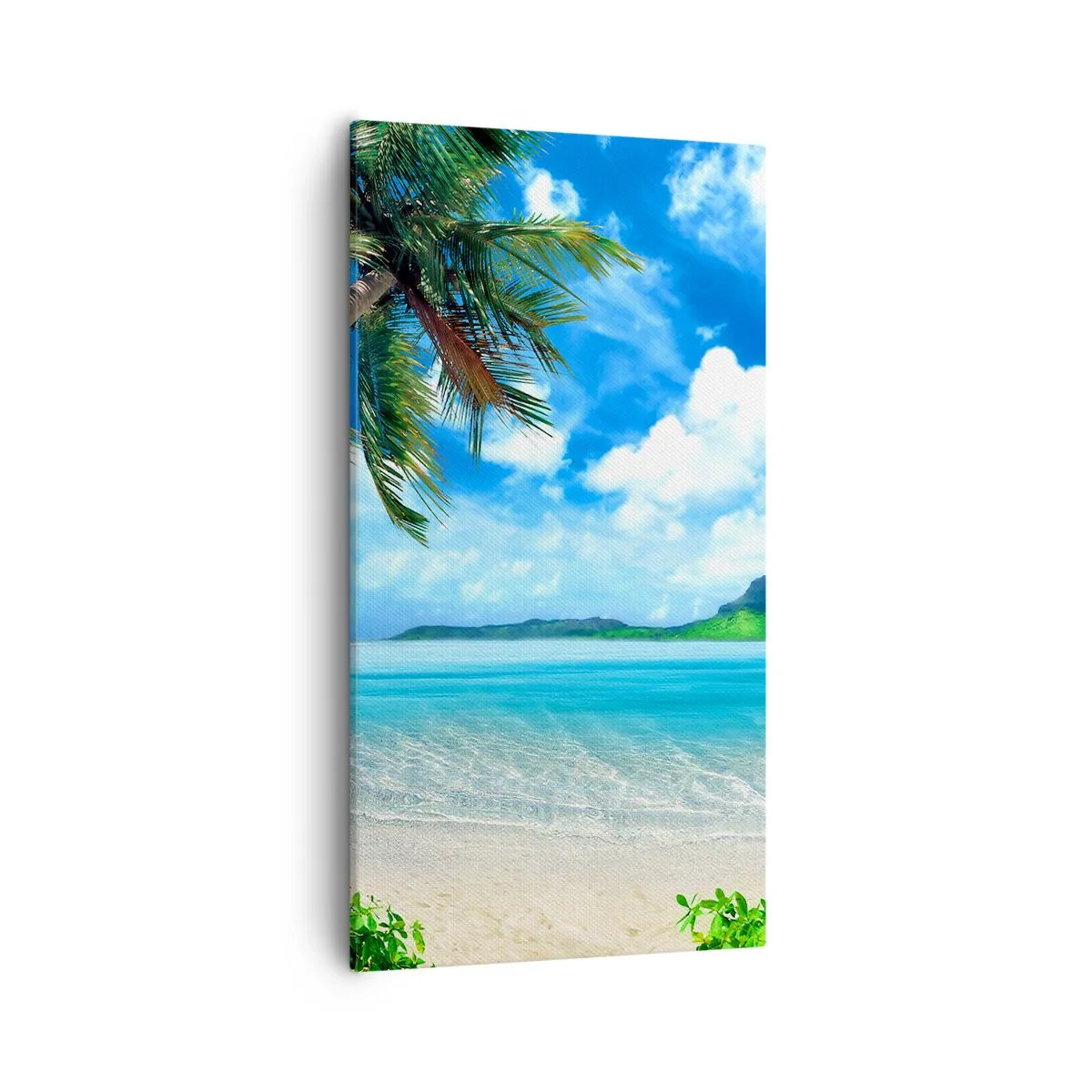 Bild auf Leinwand - Leinwandbild - Das Azurblau der Tropen - 55x100 cm
