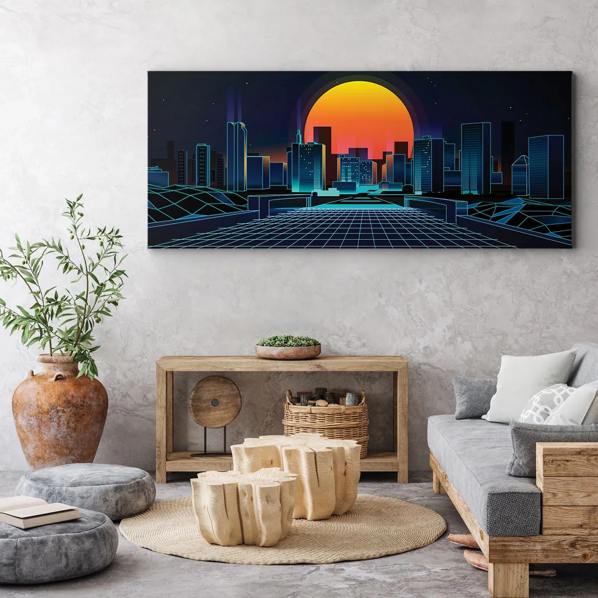 Bild auf Leinwand - Leinwandbild - Willst du immer noch zu Real gehen? - 90x30 cm