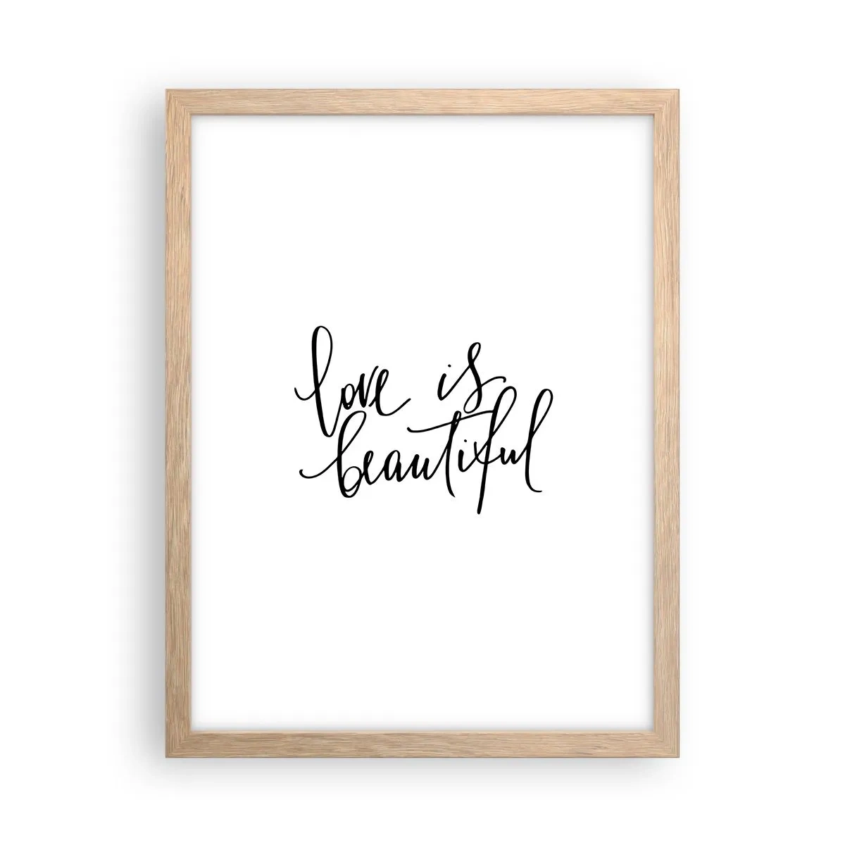 Poster in einem Rahmen aus heller Eiche - Lies und wiederhol - 30x40 cm