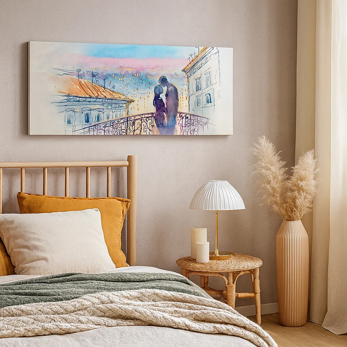 Bild auf Leinwand - Leinwandbild - Paris-Liebhaber - 30x30 cm